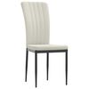 vidaXL Chaises à manger lot de 2 Crème Velours