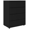 vidaXL Armoires de rangement 80 x 48 x 105 cm Bois d'ing&eacute;nierie Noir