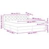 vidaXL Lit boxspring avec matelas Cr&egrave;me 180 x 200 cm tissu