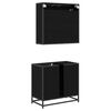 vidaXL Ensemble de mobilier de salle de bain 2 pcs Ch&ecirc;ne noir