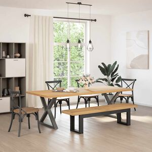 vidaXL Banc &agrave; manger NOAIN pieds en forme de U 180x40x45 cm massif pin