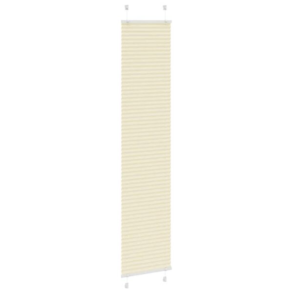 vidaXL Store pliss&eacute; cr&egrave;me 40x200 cm largeur du tissu 39,4 cm polyester