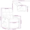 vidaXL Fauteuil inclinable de massage Cr&egrave;me Tissu
