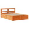 vidaXL Cadre de lit et t&ecirc;te de lit cire marron 160x200 cm bois de pin