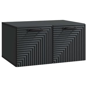 vidaXL Meuble TV mural Noir 59,5 x 41 x 30 cm Bois d'ing&eacute;nierie
