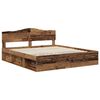 vidaXL Cadre de lit Bois ancien 200 x 200 cm Bois de pin massif