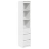 vidaXL Buffet haut blanc 37,5x35x180 cm bois d'ing&eacute;nierie