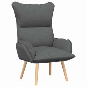 vidaXL fauteuil Gris fonc&eacute; 69 x 74 x 93 cm Tissu et Contreplaqu&eacute;