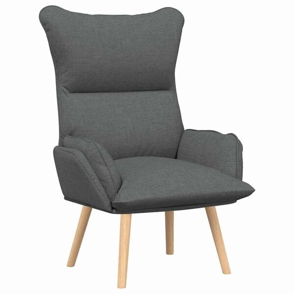 vidaXL Fauteuil relaxant Gris foncé 69 x 74 x 93 cm tissu