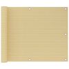 vidaXL &Eacute;cran de balcon Beige 75x300 cm PEHD