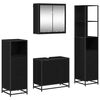 vidaXL Ensemble de mobilier de salle de bain 4 pc Ch&ecirc;ne noir
