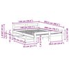 vidaXL Cadre de lit sans matelas blanc 140x200 cm bois de pin massif