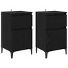 vidaXL Cabinet de chevet 2 pc Ch&ecirc;ne noir 40 x 35 x 70 cm