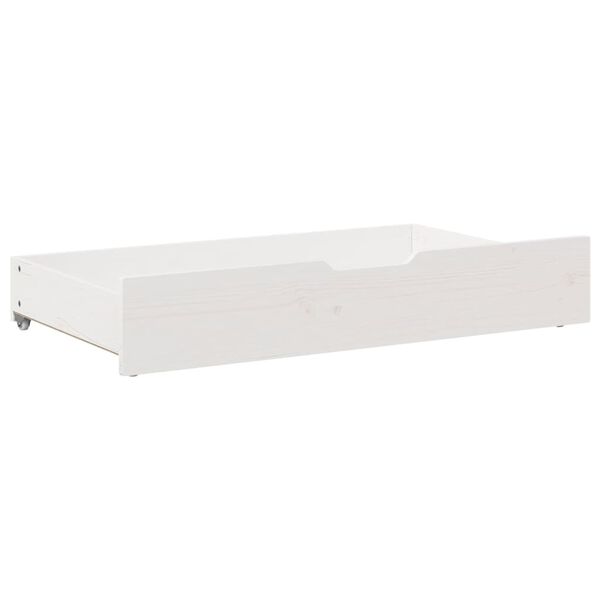 vidaXL Tiroirs sous le lit 2 pcs blanc 90x55x17 cm bois de pin massif