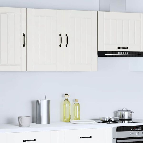 vidaXL Armoire murale de cuisine Lucca blanc bois d'ing&eacute;nierie