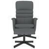 vidaXL Fauteuil inclinable avec repose-pied gris similicuir