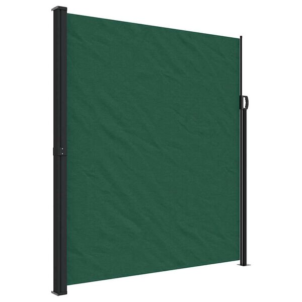 vidaXL Auvent lat&eacute;ral r&eacute;tractable vert fonc&eacute; 220x500 cm