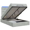 vidaXL Lit coffre avec matelas et LED Gris clair 120 x 200 cm Velours