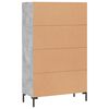 vidaXL Buffet haut gris b&eacute;ton 69,5x31x115 cm bois d'ing&eacute;nierie