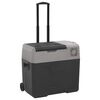 vidaXL Glaci&egrave;re avec roue et poign&eacute;e noir et gris 50 L polypropyl&egrave;ne