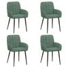 vidaXL Chaises de salle &agrave; manger 4 pc Velours Vert Mer 57 x 50 x 85 cm