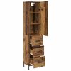 vidaXL Haut Armoire Bois Ancien 34,5 x 34 x 180 cm Bois d'ing&eacute;nierie