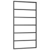 vidaXL Porte coulissante Verre ESG et aluminium 102x205 cm Noir