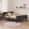 vidaXL Cadre de lit sans matelas bois massif de pin gris 160x200 cm