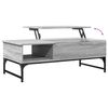 vidaXL Table basse sonoma gris 100x50x35 cm bois d'ing&eacute;nierie et m&eacute;tal