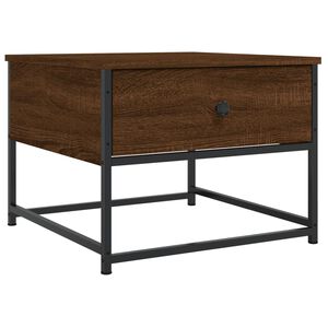 vidaXL Table basse ch&ecirc;ne marron 51x51x40 cm bois d'ing&eacute;nierie