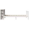 vidaXL Lit biblioth&egrave;que sans matelas blanc 90x190cm bois de pin massif
