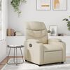 vidaXL Fauteuil inclinable Crème Similicuir