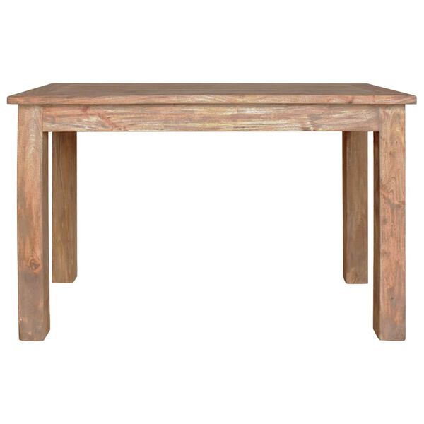 vidaXL Table &agrave; manger bois d'acajou massif 120x60x77 cm