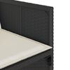 vidaXL Chaises de jardin lot de 4 avec coussins noir r&eacute;sine tress&eacute;e