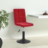 vidaXL Chaises &agrave; manger pivotantes lot de 4 rouge bordeaux velours
