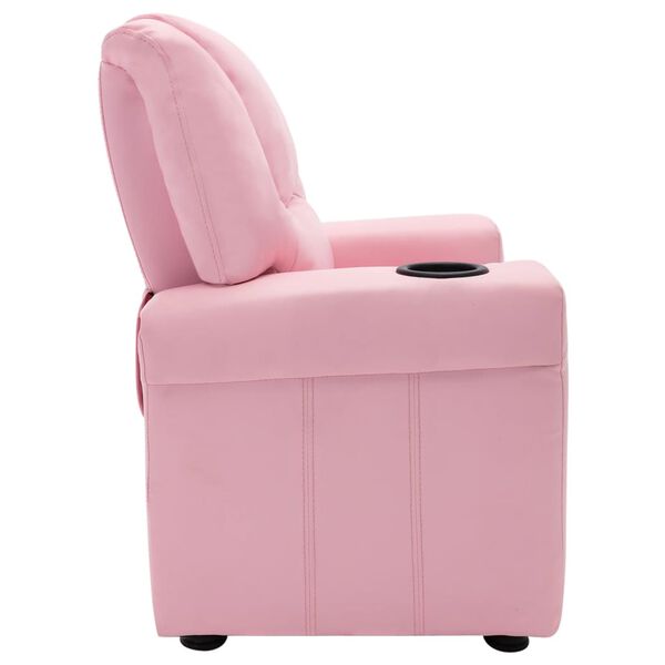 vidaXL Fauteuil inclinable enfants Similicuir Rose