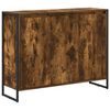 vidaXL Meuble d'appoint Ch&ecirc;ne Fum&eacute; 96,5 x 30 x 75 cm Bois d'ing&eacute;nierie