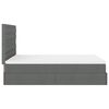 VidaXL Cadre de lit ottoman avec matelas gris foncé 140x200 cm tissu