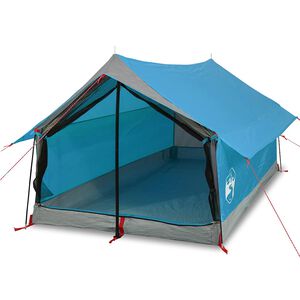 vidaXL Tente de camping 2 personnes bleu imperm&eacute;able