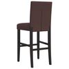 vidaXL Chaises de bar lot de 2 bois massif d'h&eacute;v&eacute;a et similicuir