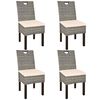 vidaXL Chaises &agrave; manger lot de 4 rotin Kubu bois de manguier
