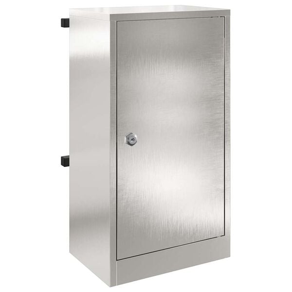 vidaXL boîte aux lettres Noir 30 x 20 x 55 cm Acier inoxydable