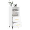 vidaXL Buffet Blanc brillant 34,5x34x90 cm Bois d'ingénierie