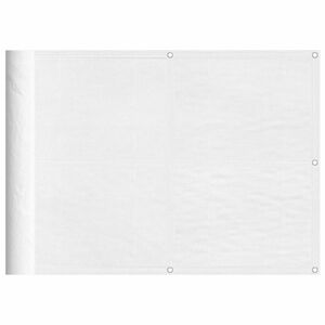 vidaXL &Eacute;cran de balcon blanc 75x700 cm 100% polyester oxford