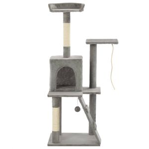 vidaXL Arbre &agrave; chat avec griffoirs en sisal 120 cm Gris