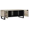 vidaXL Table basse Beige et Noir 100 x 54 x 40 cm Bois d'acacia massif