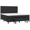 vidaXL Sommier &agrave; lattes de lit avec matelas Noir 180x200 cm Similicuir