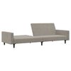 vidaXL Canap&eacute;-lit &agrave; 2 places gris clair velours