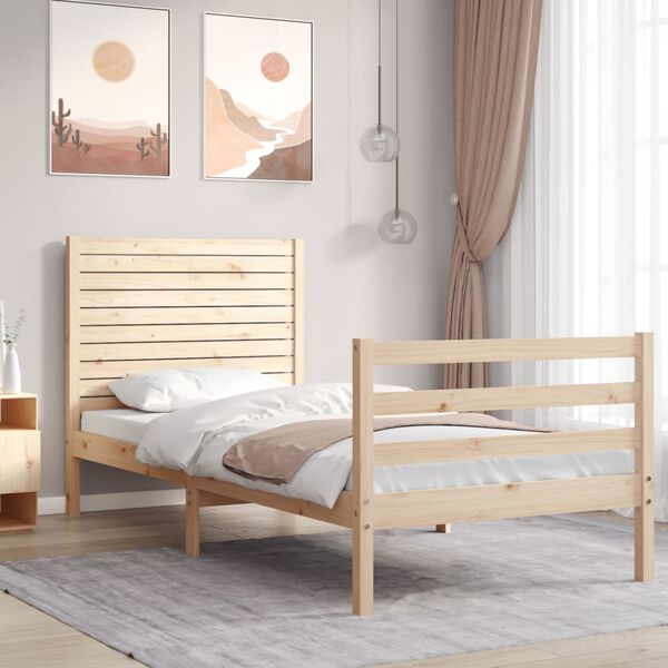 vidaXL Cadre de lit sans matelas 100x200 cm bois massif