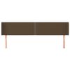 vidaXL T&ecirc;te de lit avec oreilles Marron Fonc&eacute; 163x16x78/88 cm Tissu